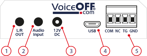 VoiceOff VOX111 - Input Connections