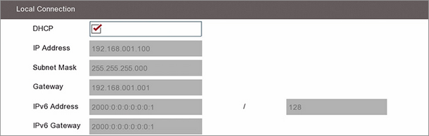 Configuring The Local Network Connection Settings On A Zip DVR Or NVR