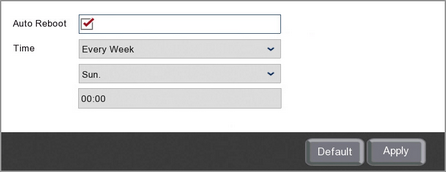 Scheduling Auto Reboots In The System Menu On A Zip DVR Or NVR
