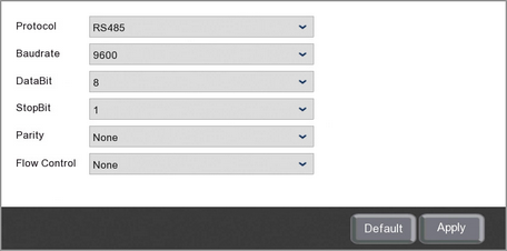 Setting The Recorder's RS485 Output Signals In The System Menu On A Zip DVR Or NVR