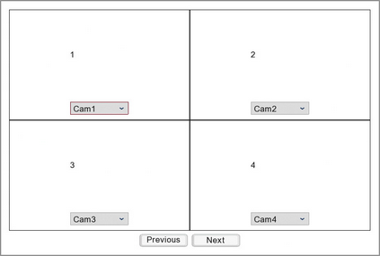 Setting Up The Zip Channel Camera Layout In The System Menu On A Zip DVR Or NVR